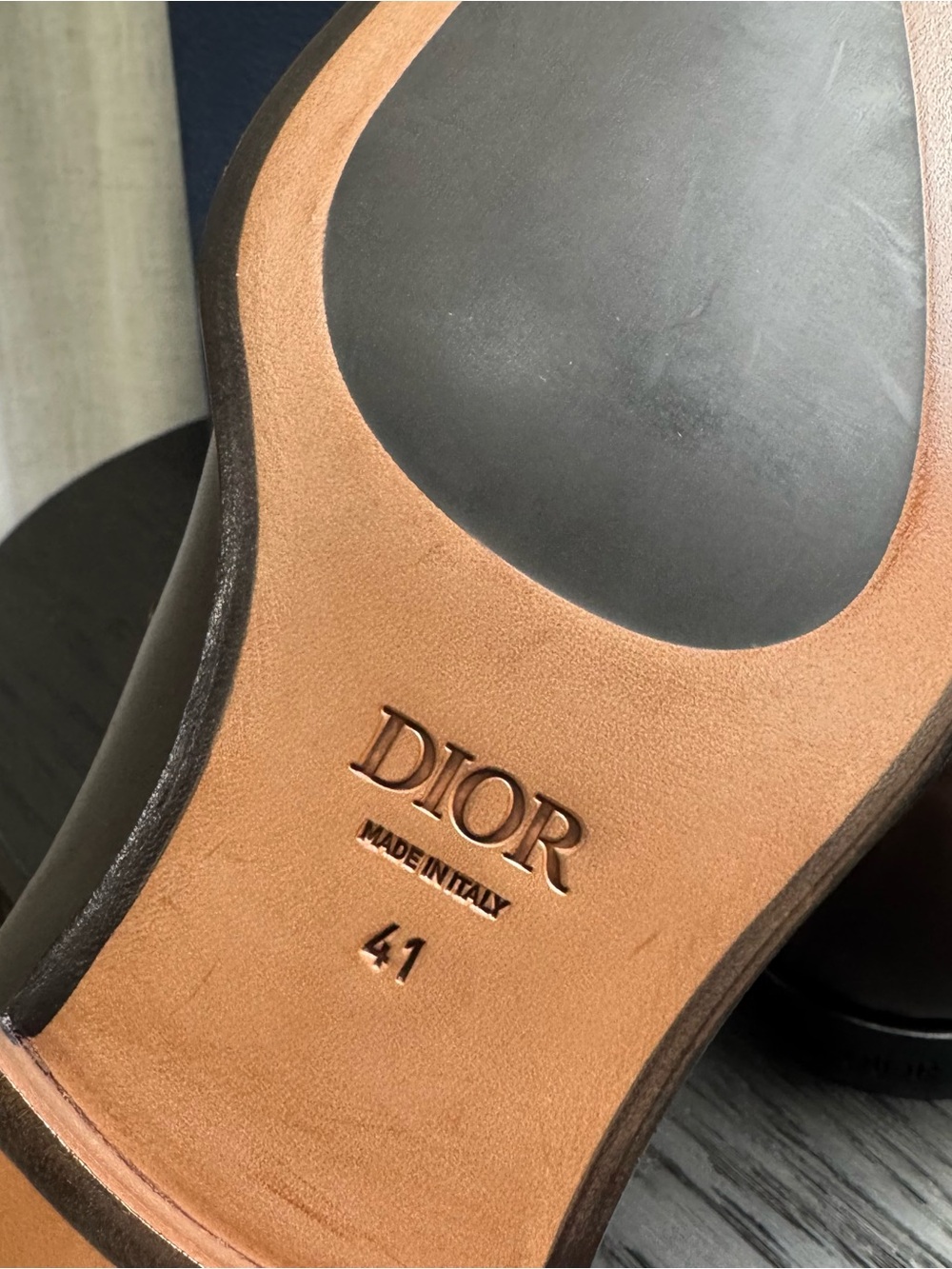 Christian Dior Timeless Loafers Dress Shoes Leather Brown 41 - Picture 9 of 11